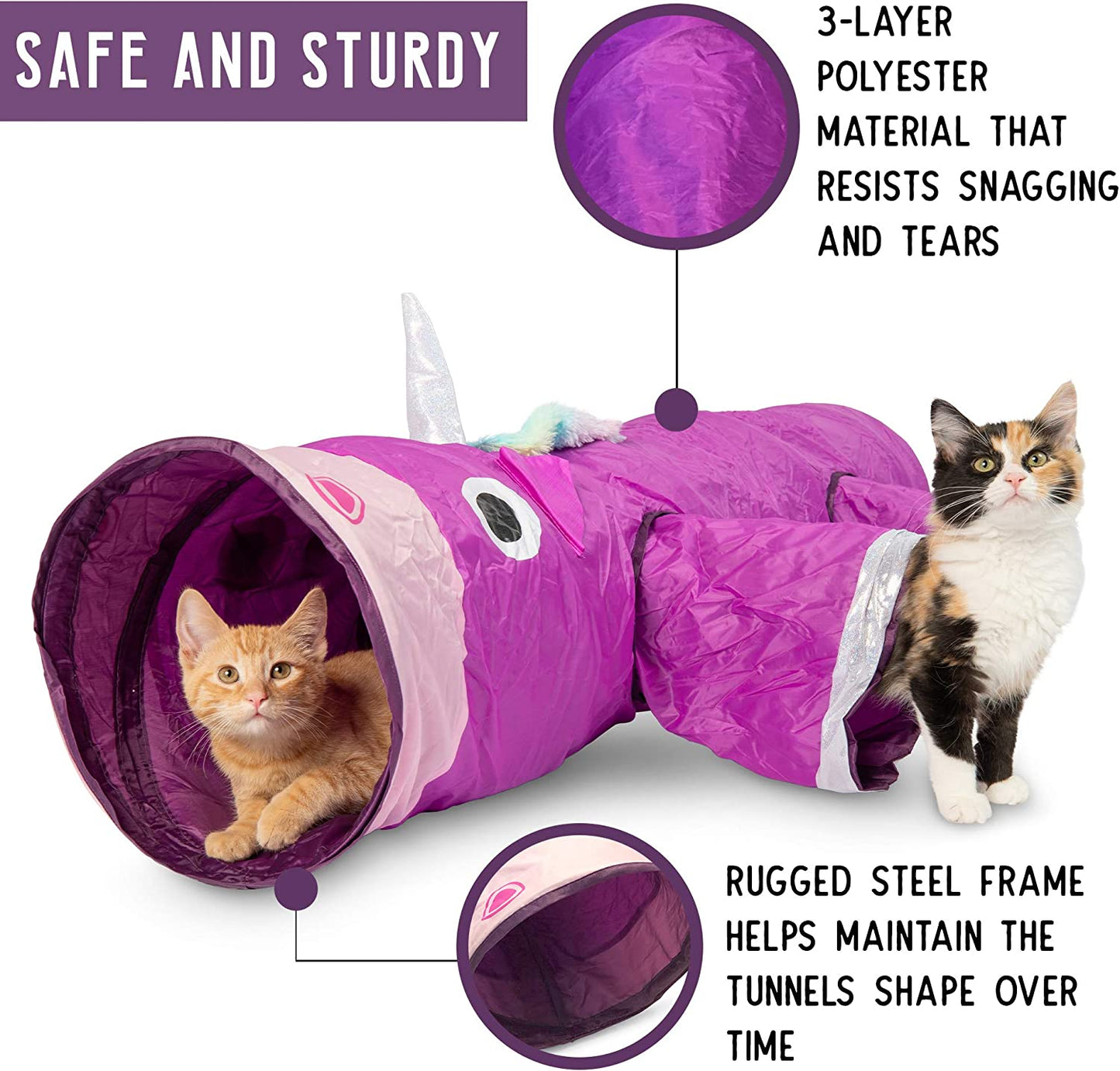 Magic Mewnicorn 5-in-1 Cat Tunnel Toy β Crinkle, Chase & Hide Fun