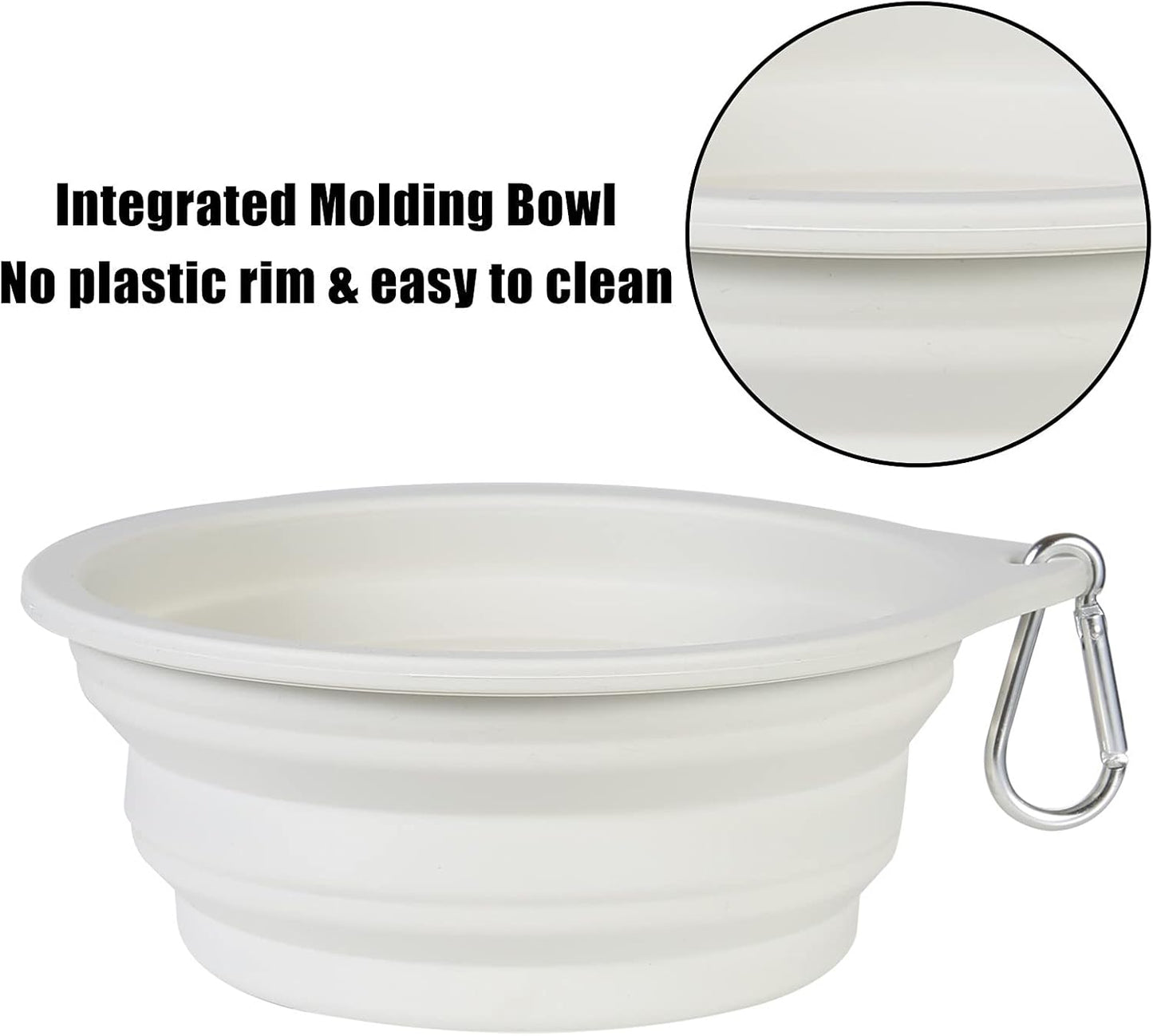 2-Pack Collapsible Dog Bowls – BPA-Free Silicone Travel Set (600ml)
