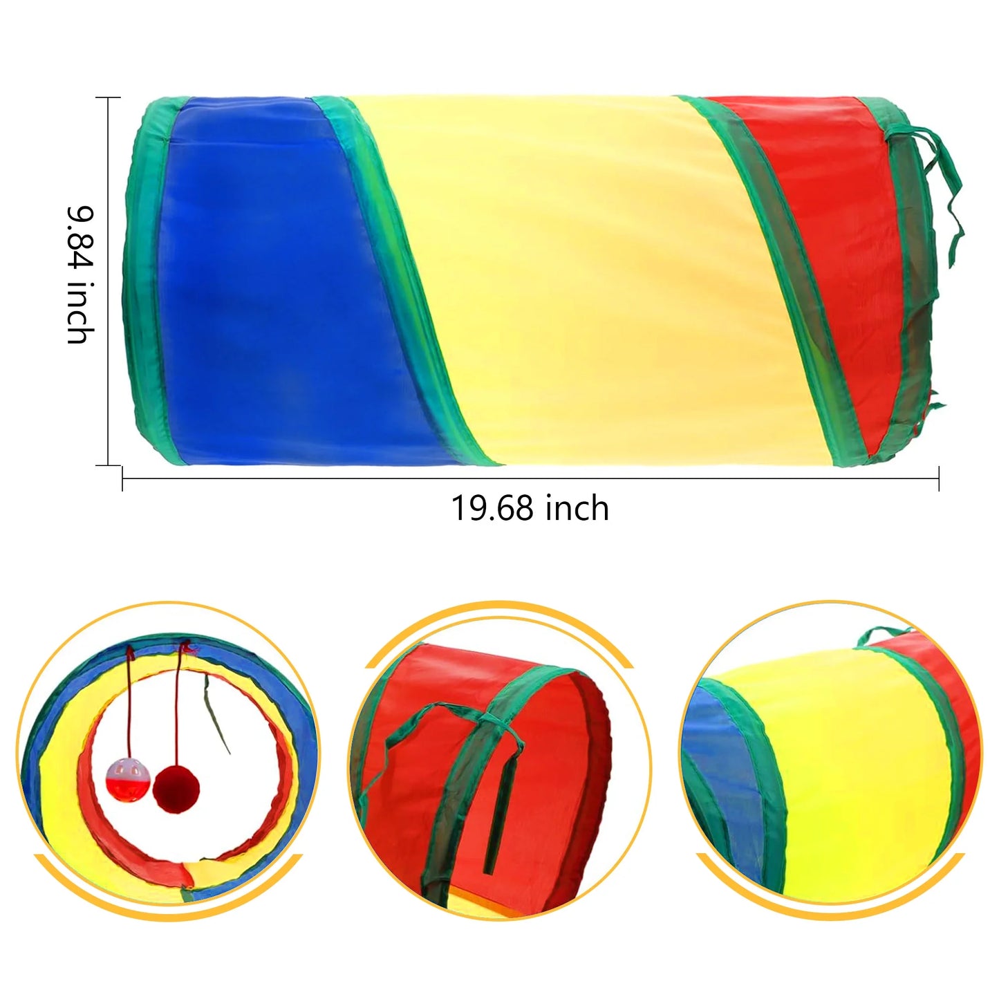 21-Piece Cat Toy Set – Tunnel, Teaser Wand, Balls & Mice for Indoor Play