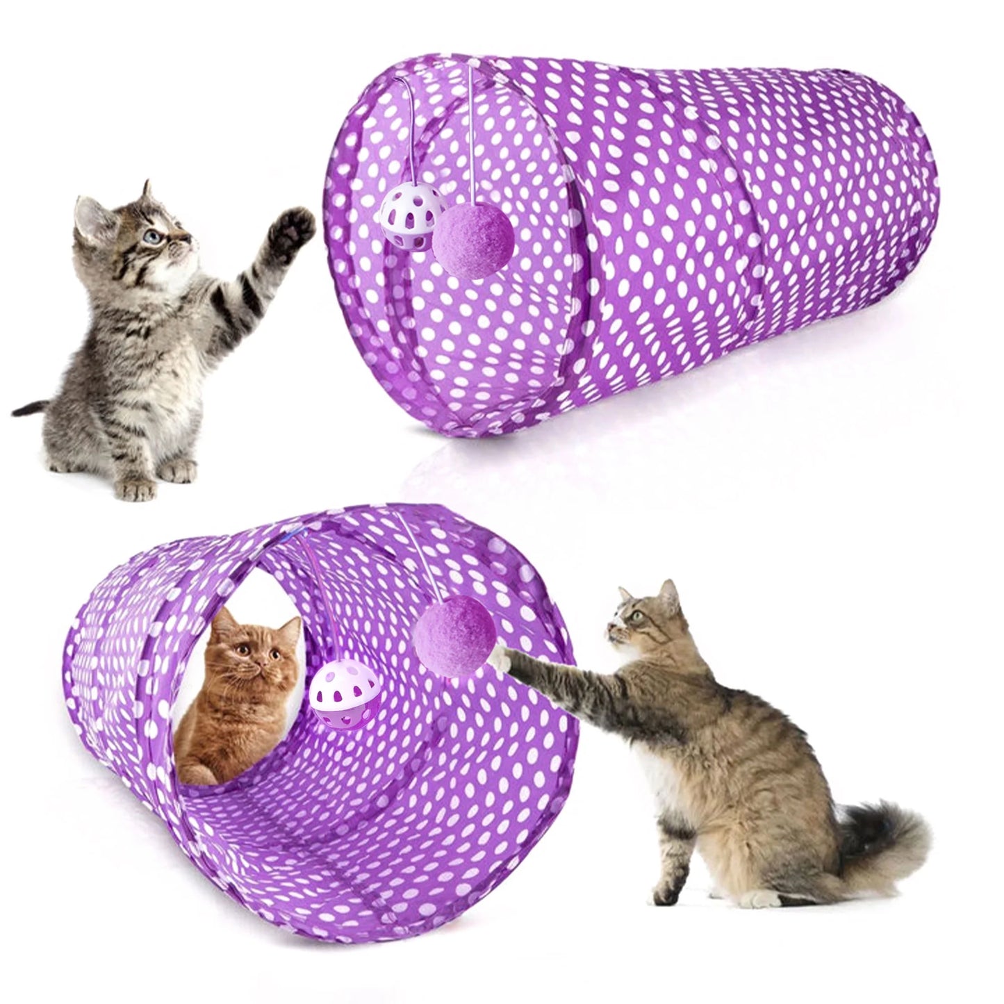 21-Piece Cat Toy Set – Tunnel, Teaser Wand, Balls & Mice for Indoor Play