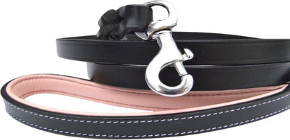 Leather Braided Dog Leash, Brown 6Ft X 3/4 Inch, Naturally Tanned 6 Foot Full Grain Leather Lead