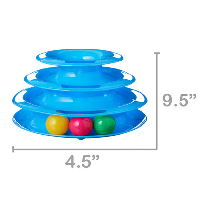 Triple Chase Tower Cat Toy – 3-Tier Interactive Ball Track for Cats & Kittens