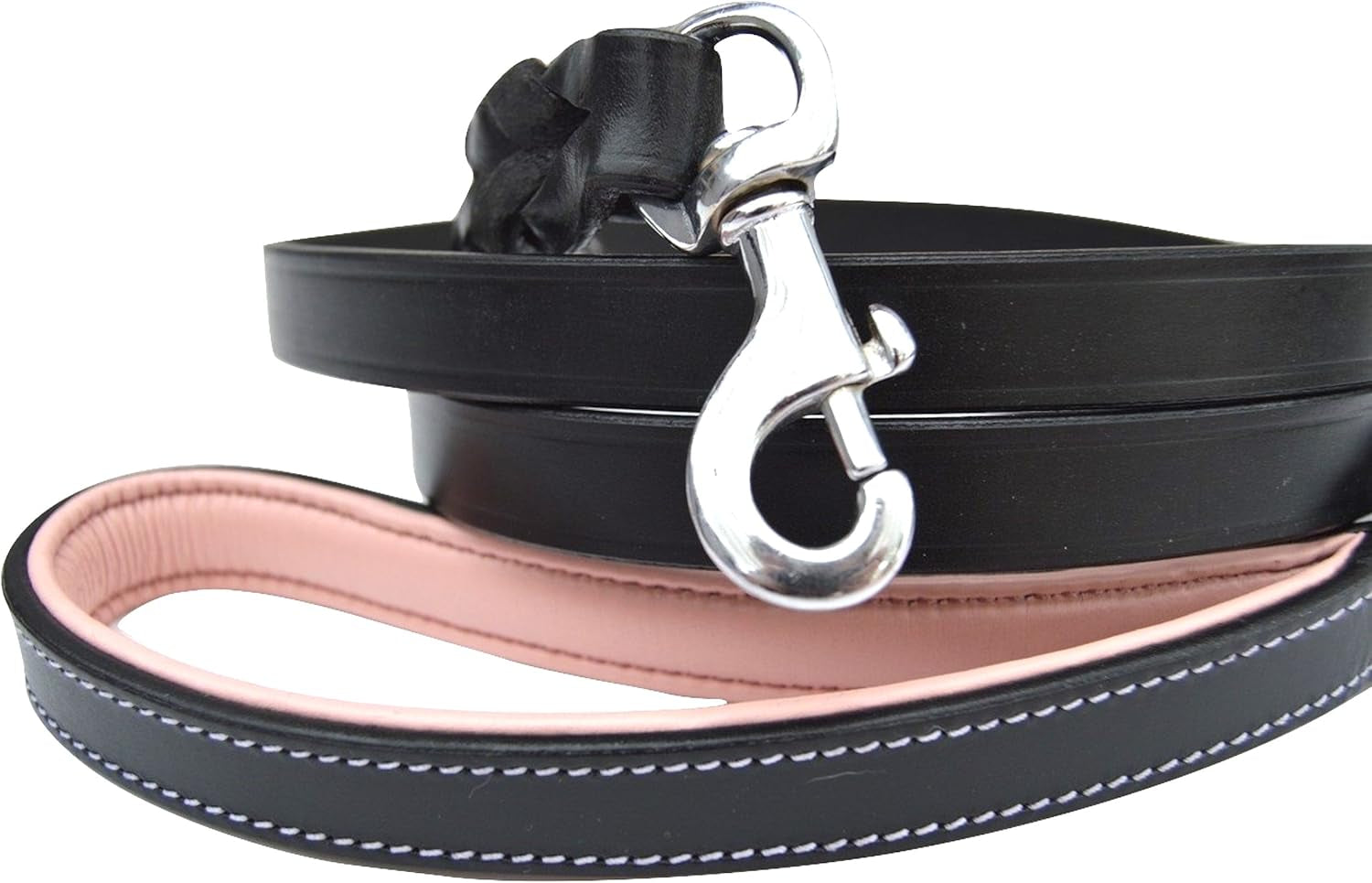 Leather Braided Dog Leash, Brown 6Ft X 3/4 Inch, Naturally Tanned 6 Foot Full Grain Leather Lead