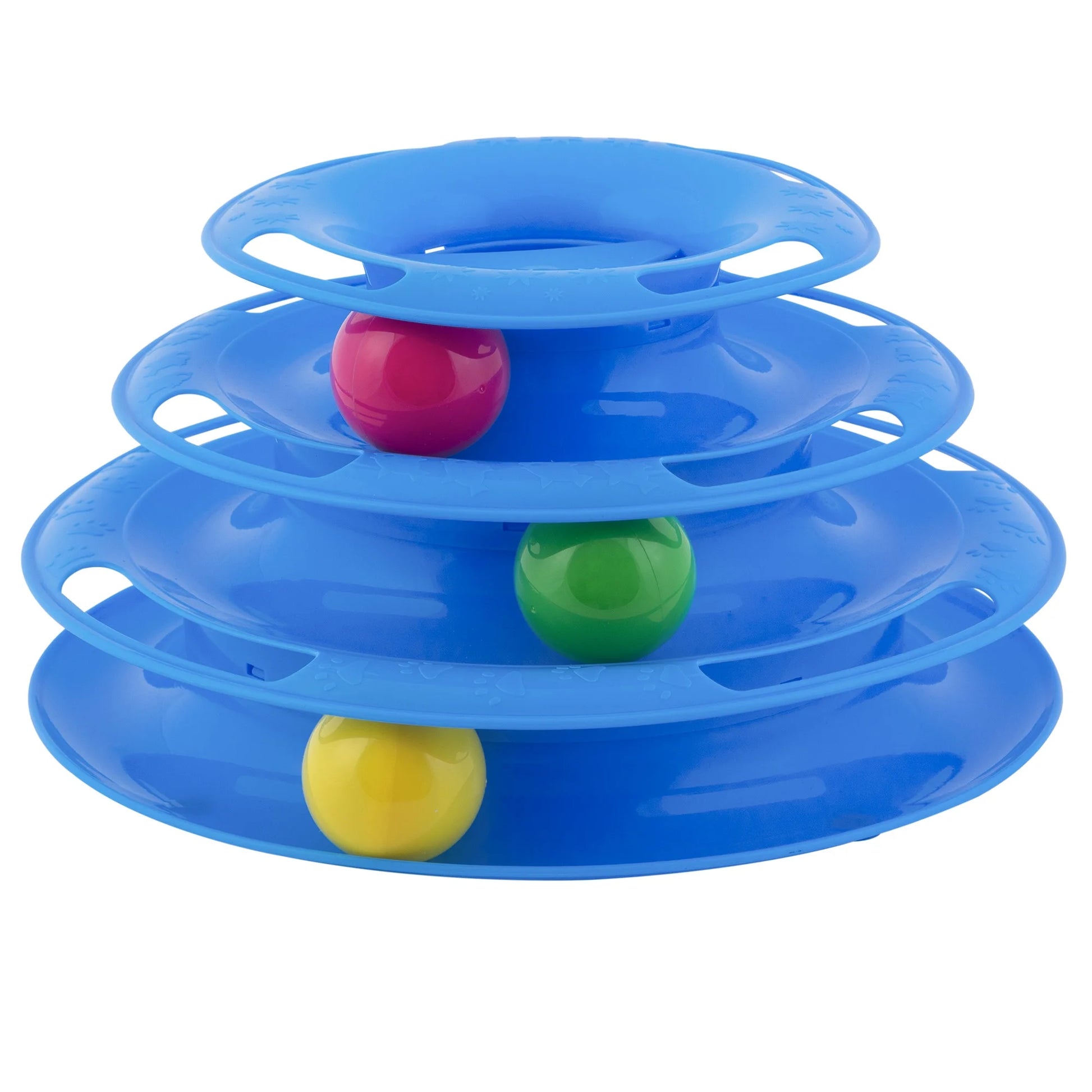 Triple Chase Tower Cat Toy – 3-Tier Interactive Ball Track for Cats & Kittens