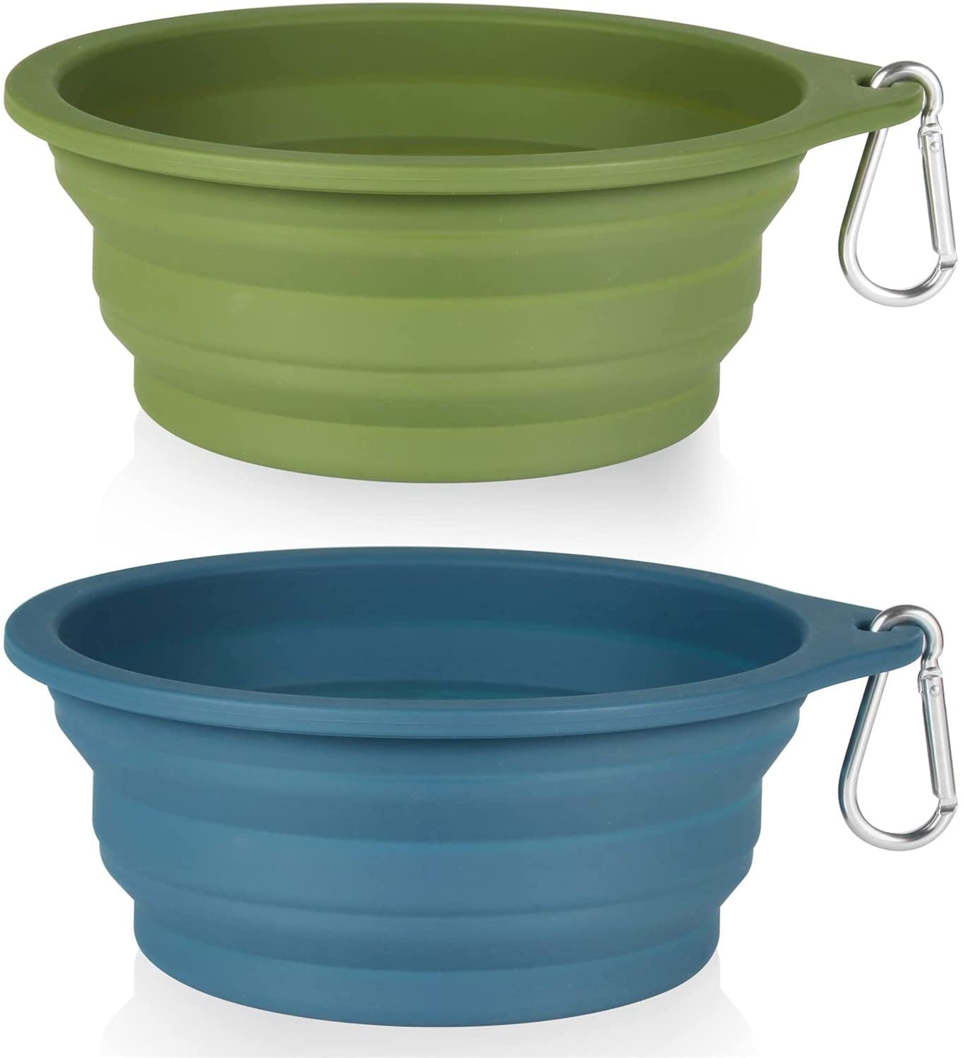 2-Pack Collapsible Dog Bowls – BPA-Free Silicone Travel Set (600ml)