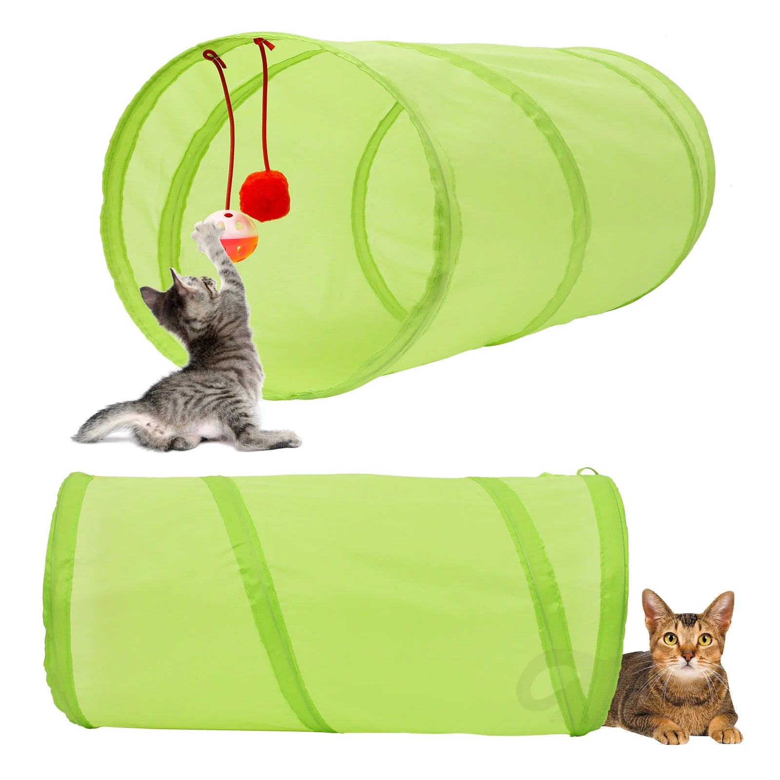 21-Piece Cat Toy Set – Tunnel, Teaser Wand, Balls & Mice for Indoor Play
