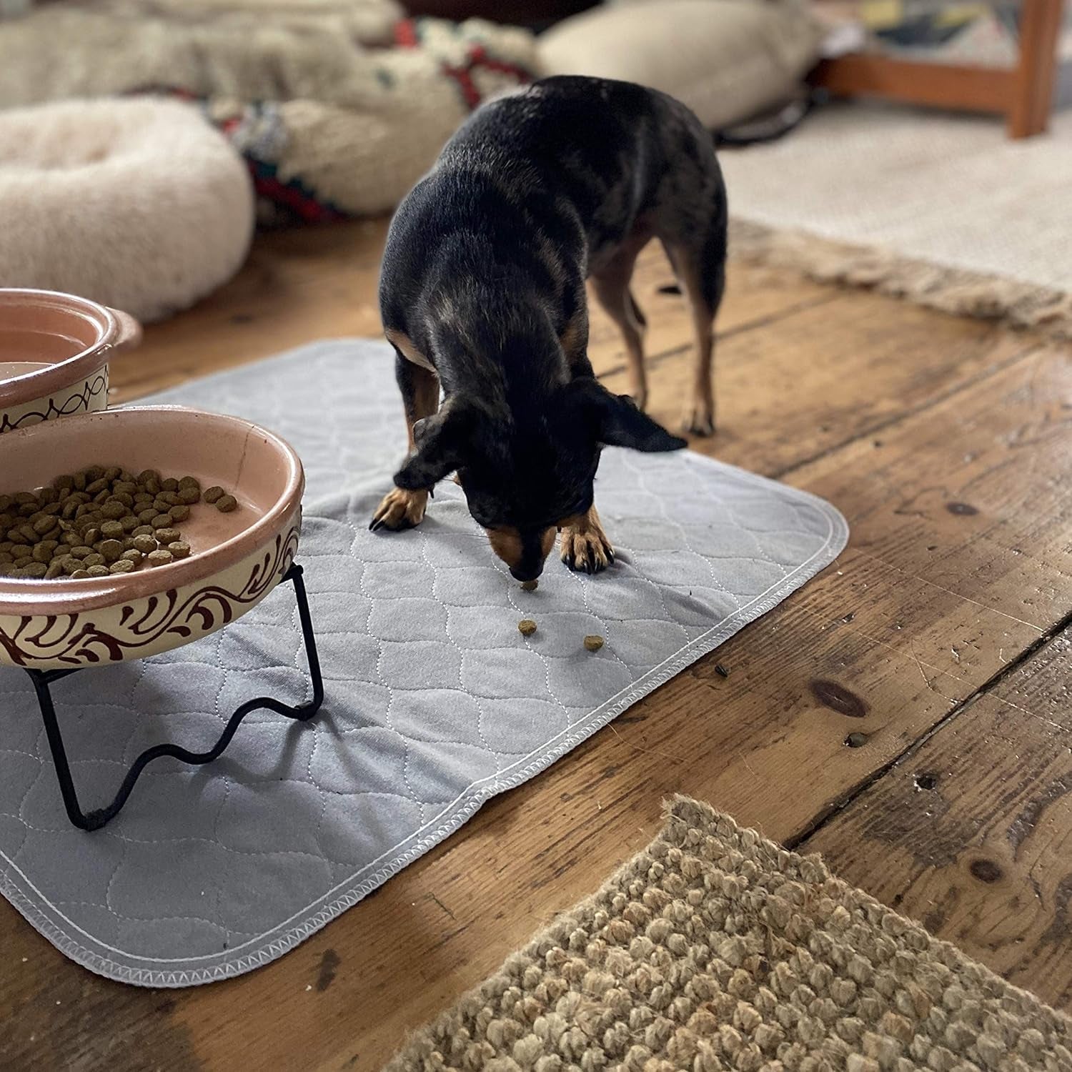 Reusable Dog Pee Pads – 4-Pack | Waterproof, Odor-Control, Washable Potty Training Pads (22” x 22”)