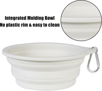 2-Pack Collapsible Dog Bowls – BPA-Free Silicone Travel Set (600ml)
