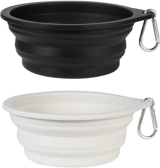 2-Pack Collapsible Dog Bowls – BPA-Free Silicone Travel Set (600ml)