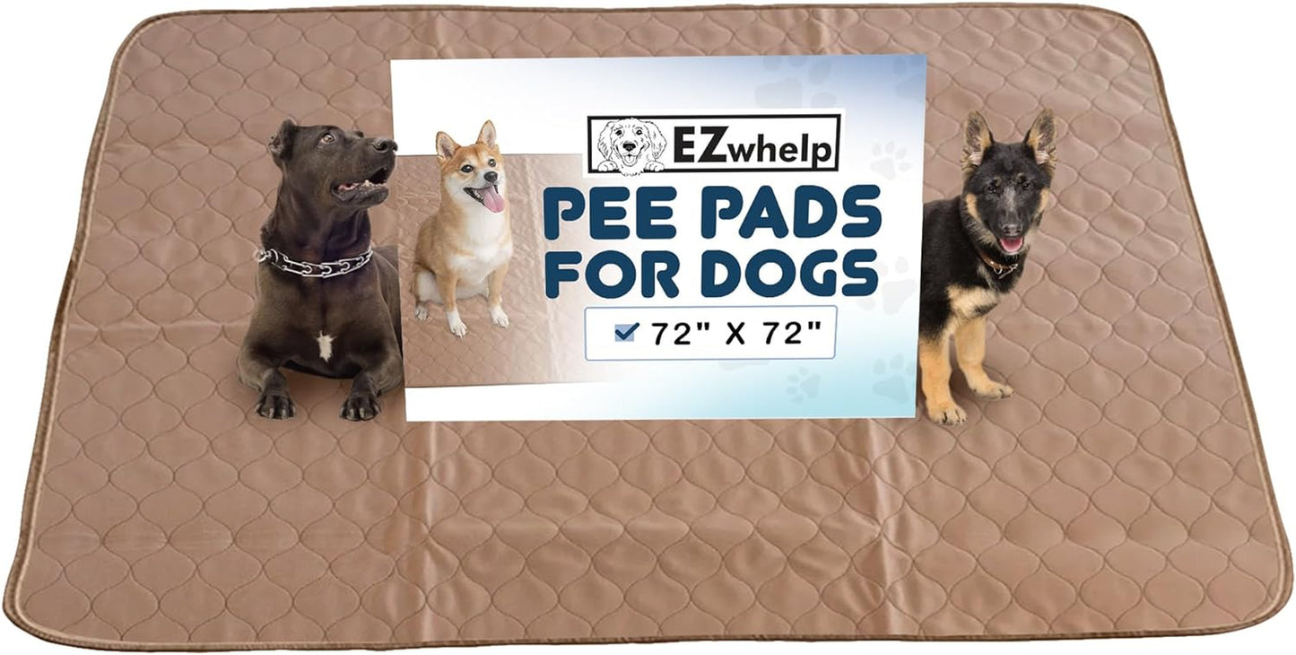 Washable Pee Pads for Dogs - Waterproof Training Pads for Dogs, Reusable & Sanitary, Rounded Corners, Laminated, Lightweight, Durable, Pet Essentials for Training and Whelping, 47" X 47"