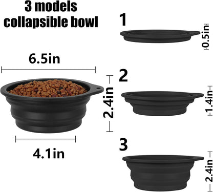 2-Pack Collapsible Dog Bowls – BPA-Free Silicone Travel Set (600ml)
