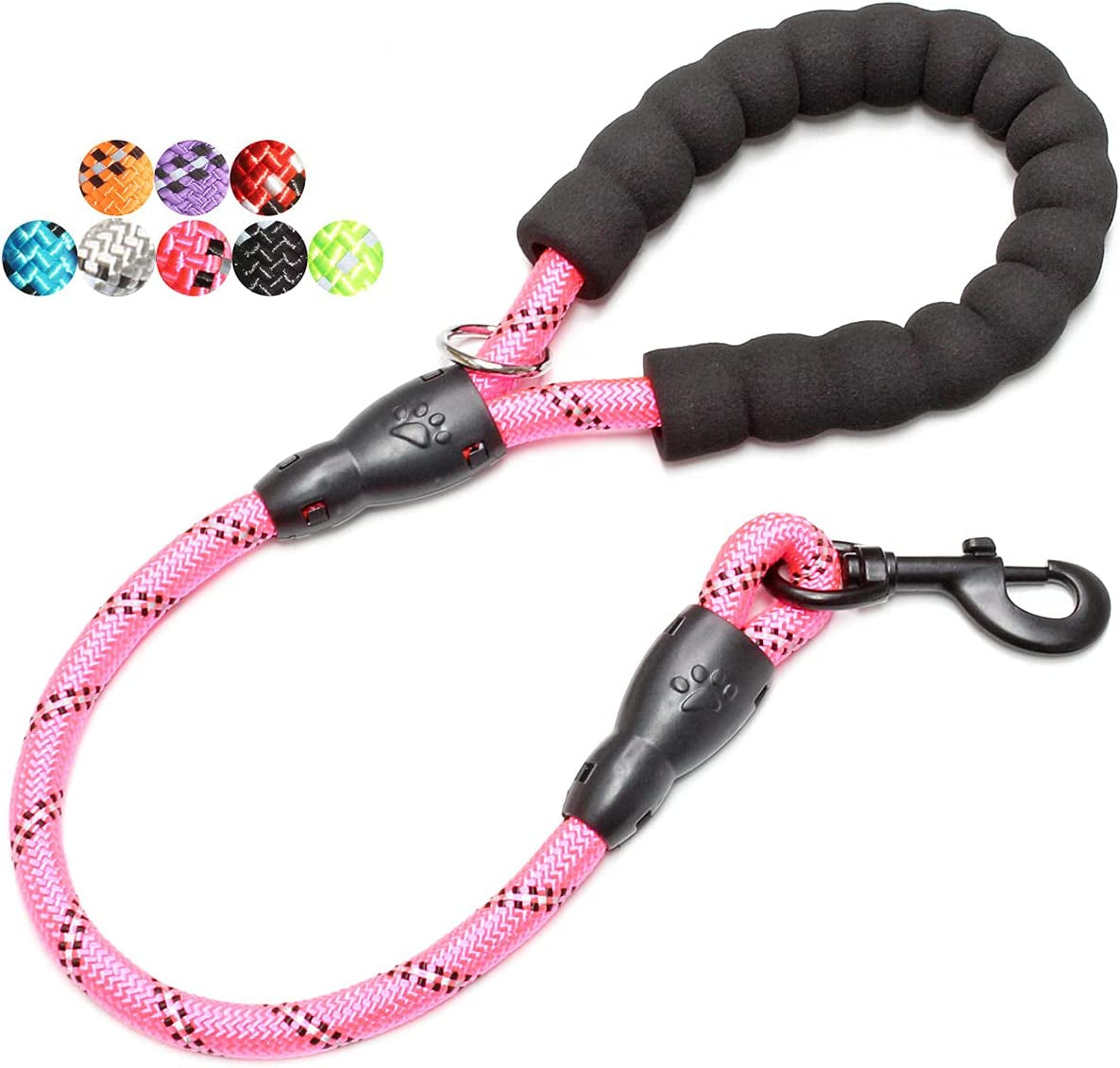 Reflective Dog Leash – 5FT Heavy Duty Rope Lead with Padded Handle | Durable & Safe for Night Walks