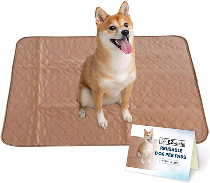 Washable Pee Pads for Dogs - Waterproof Training Pads for Dogs, Reusable & Sanitary, Rounded Corners, Laminated, Lightweight, Durable, Pet Essentials for Training and Whelping, 47" X 47"