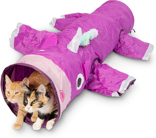 Magic Mewnicorn 5-in-1 Cat Tunnel Toy – Crinkle, Chase & Hide Fun