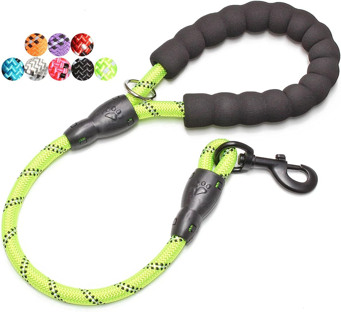Reflective Dog Leash – 5FT Heavy Duty Rope Lead with Padded Handle | Durable & Safe for Night Walks