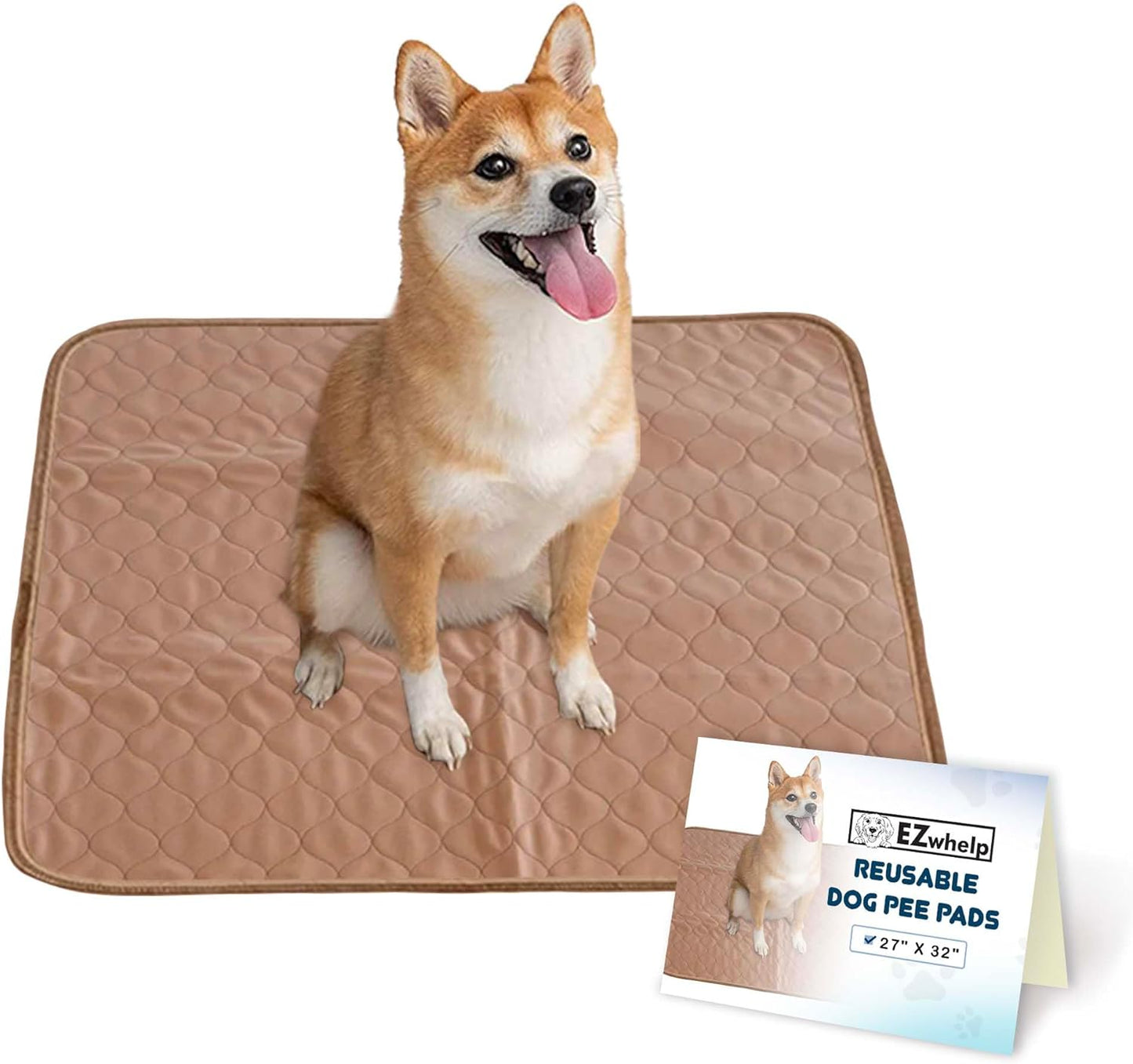 Washable Pee Pads for Dogs - Waterproof Training Pads for Dogs, Reusable & Sanitary, Rounded Corners, Laminated, Lightweight, Durable, Pet Essentials for Training and Whelping, 47" X 47"